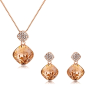 Picture of Low Cost Zinc Alloy Geometric Necklace and Earring Set with Low Cost