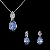 Picture of Inexpensive Zinc Alloy Platinum Plated Necklace and Earring Set from Reliable Manufacturer