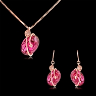 Picture of Pretty Artificial Crystal Casual Necklace and Earring Set