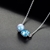 Picture of Unique Swarovski Element Pearl Blue Pendant Necklace