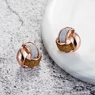 Picture of Dubai Rose Gold Plated Stud Earrings with Full Guarantee