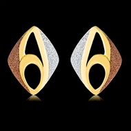 Picture of Dubai Gold Plated Stud Earrings in Exclusive Design