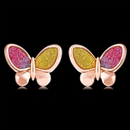 Picture of Shop Zinc Alloy Butterfly Stud Earrings with Wow Elements