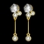 Picture of Stylish Small Artificial Crystal Dangle Earrings