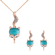 Picture of Delicate Small Rose Gold Plated Necklace and Earring Set