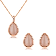 Picture of Need-Now White Rose Gold Plated Necklace and Earring Set from Editor Picks