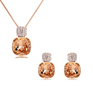 Picture of Casual Rose Gold Plated Necklace and Earring Set with Worldwide Shipping