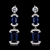 Picture of Popular Cubic Zirconia Blue Dangle Earrings