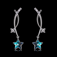 Picture of Trendy Platinum Plated Casual Drop & Dangle Earrings with No-Risk Refund