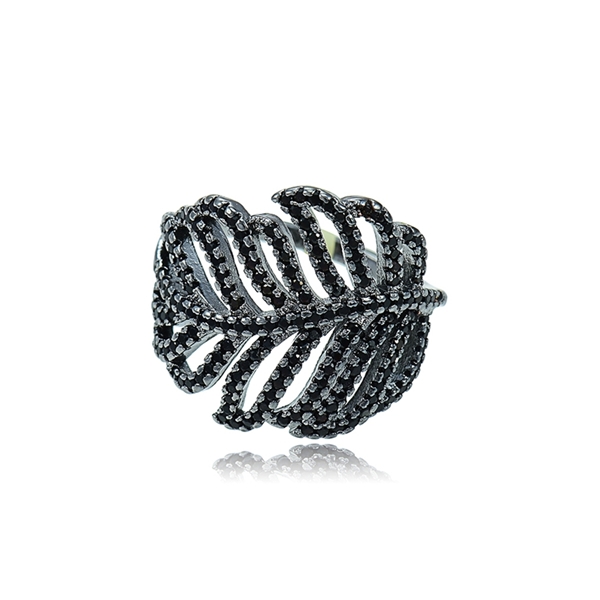 Picture of Low Rate Cubic Zirconia Black Fashion Rings