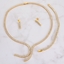 Show details for Medium Gold Plated 3 Piece Jewelry Set with Easy Return