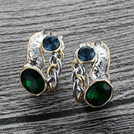 Picture of Low Cost Multi-tone Plated Zinc Alloy Stud Earrings with Low Cost