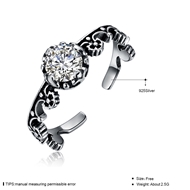 Picture of Low Price 925 Sterling Silver Platinum Plated Adjustable Ring from Trust-worthy Supplier