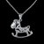 Picture of Nice Cubic Zirconia Platinum Plated Pendant Necklace