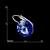 Picture of Superb Quality Platinum Plated Dark Blue Hook