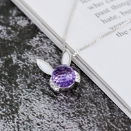 Picture of Hypoallergenic Platinum Plated Swarovski Element Pendant Necklace with Easy Return