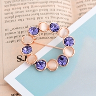 Show details for Unique Opal Rose Gold Plated Brooche