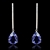 Picture of Believable Platinum Plated Purple Drop & Dangle