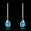Show details for Superior Sunglasses Supplier Platinum Plated Sea Blue Drop & Dangle