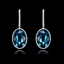 Show details for Cultured Dark Blue Small Drop & Dangle