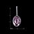 Picture of Original Design Platinum Plated Purple Drop & Dangle