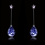 Show details for Moving Swarovski Element Platinum Plated Drop & Dangle
