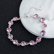 Show details for Cheap Platinum Plated Purple Fashion Bracelet From Reliable Factory Show details for Cheap Platinum Plated Purple Fashion Bracelet From Reliable Factory