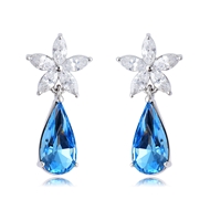 Picture of Distinctive Blue Fashion Dangle Earrings with No-Risk Return