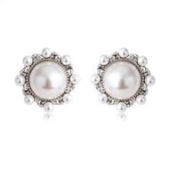 Picture of Top Artificial Pearl Zinc Alloy Stud Earrings