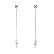 Picture of Delicate Artificial Pearl Zinc Alloy Dangle Earrings