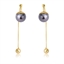 Show details for Nice Artificial Pearl Black Dangle Earrings