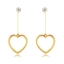 Show details for Zinc Alloy Love & Heart Dangle Earrings at Great Low Price