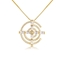 Show details for Distinctive White Gold Plated Pendant Necklace of Original Design