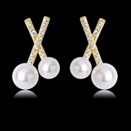 Picture of Impressive White Gold Plated Stud Earrings with Low MOQ