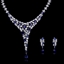 Show details for Unique Cubic Zirconia Blue Necklace and Earring Set