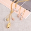 Show details for Casual Gold Plated Necklace and Earring Set with Fast Shipping Show details for Casual Gold Plated Necklace and Earring Set with Fast Shipping