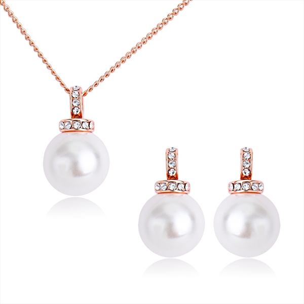 Picture of Zinc Alloy White Necklace and Earring Set from Certified Factory