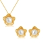 Show details for Zinc Alloy Gold Plated Necklace and Earring Set Factory Direct