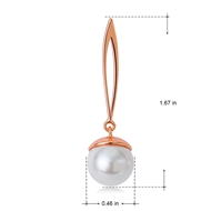 Picture of Distinctive White Artificial Pearl Dangle Earrings As a Gift