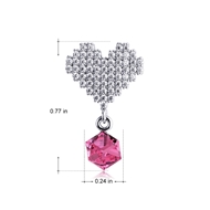 Picture of Popular Swarovski Element Love & Heart Stud Earrings