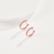 Picture of Fashion Rose Gold Plated Hoop Earrings with Worldwide Shipping