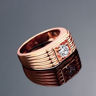 Picture of Copper or Brass Rose Gold Plated Fashion Ring with Full Guarantee