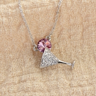 Show details for Bling Casual Platinum Plated Pendant Necklace Show details for Bling Casual Platinum Plated Pendant Necklace