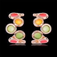 Picture of Zinc Alloy Enamel Hoop Earrings with Speedy Delivery