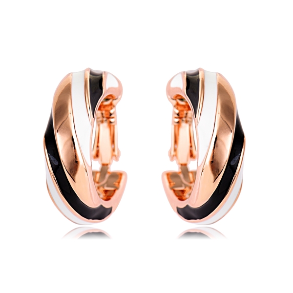 Picture of Low Price Rose Gold Plated Colorful Hoop Earrings from Trust-worthy Supplier