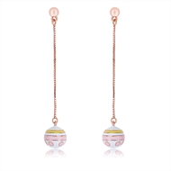 Picture of Featured Blue Rose Gold Plated Dangle Earrings with Full Guarantee