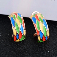 Picture of Delicate Enamel Classic Stud Earrings