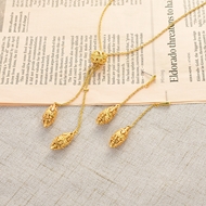 Show details for Best Casual Gold Plated Necklace and Earring Set