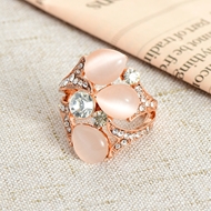 Show details for Wholesale Rose Gold Plated White Fashion Ring with No-Risk Return