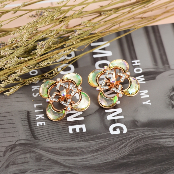 Picture of Hypoallergenic Rose Gold Plated Colorful Stud Earrings with Easy Return